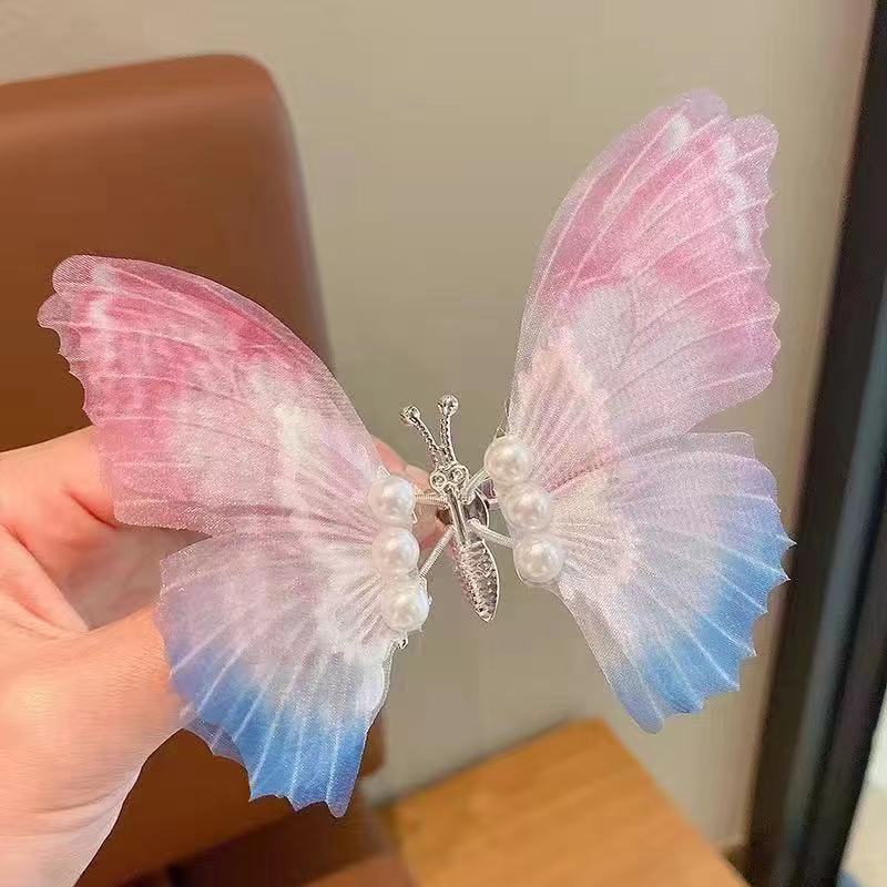 Wholesale Gradient Moving Butterfly Duckbill Clip